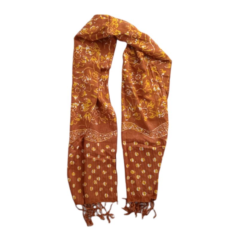 Scarf Shawl Selendang Syal Batik Cap Wanita Premium SYLA-SYL011