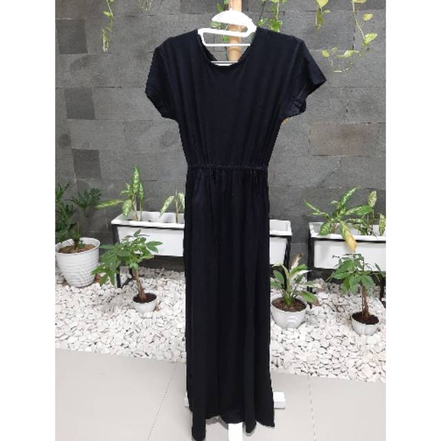 Preloved dress bahan jersey LD 76 P120