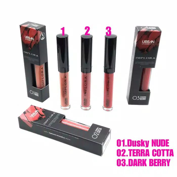 IMPLORA Urban Lip Cream Matte Original BPOM - Lipcream Surabaya-5