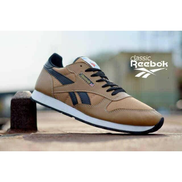 SEPATU CASUAL SEPATU CASUAL SPORT PRIA REEBOK CLASSIC BROWN BLACK