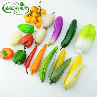 63pcs Buah Dan Sayuran Palsu Bahan Plastik Untuk Dekorasi 63pcs Buah Dan Sayuran Palsu Bahan Plastik Untuk Dekorasi