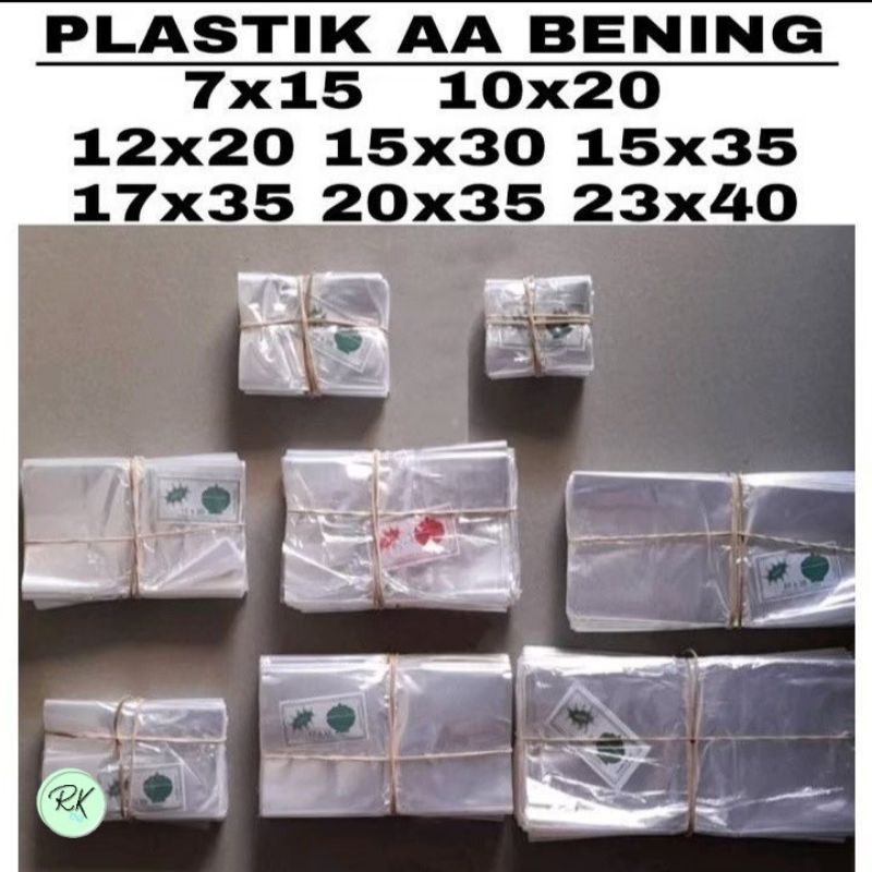 Plastik AA Bening Tipis 7x15 10x20 12x25 15x30 15x35 17x25 17x35 20x35 23x40 (1KG)