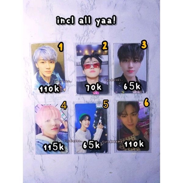 {want to sale}  photocard jaemin rollin jaemin agent nagent jaemin chiling jeno rambut pink doyoung 