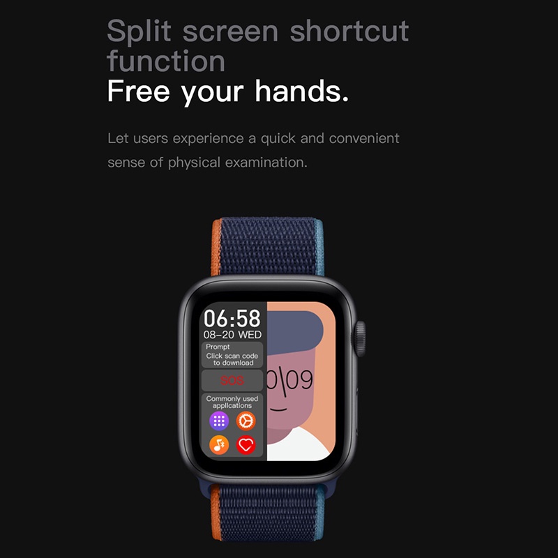 [✅COD] T500 Smart watch IP67 Anti air dengan Monitor Detak Jantung / Tidur（Full Screen Touch ）