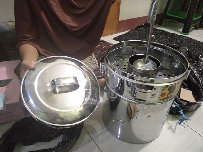 Dandang Bakso Stenlis & Aluminium / Panci Bakso / Panci Cilok Uk 30cm