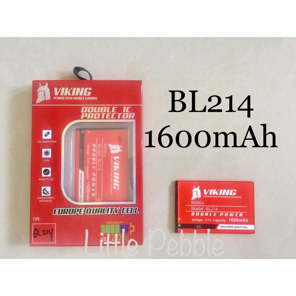 Baterai Viking 1600mAh BL214 - BL-214 Lenovo A316 A269i Batre Baterei