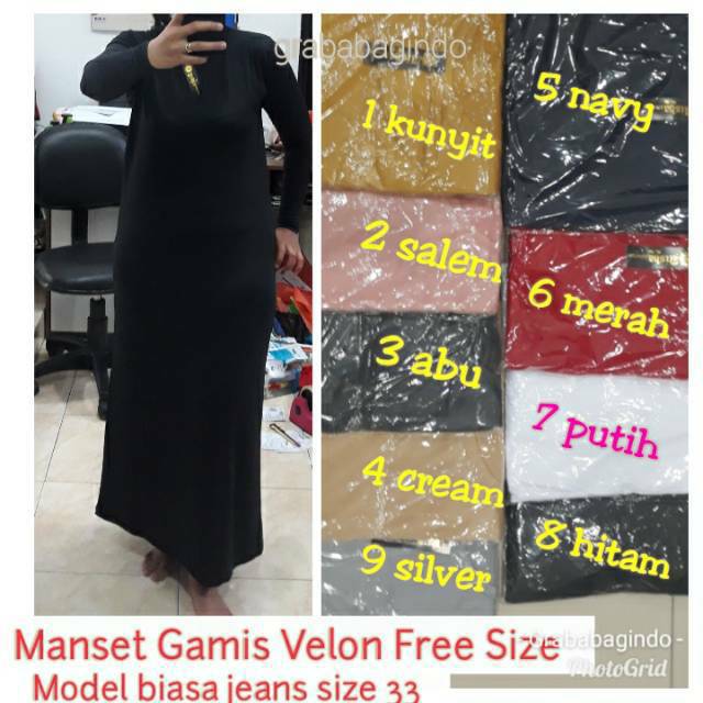 MANSET GAMIS PANJANG MURAH / GAMIS POLOS DALEMAN SPANDEX PELON / INNER BROKAT / DALAMAN GAMIS OUTER