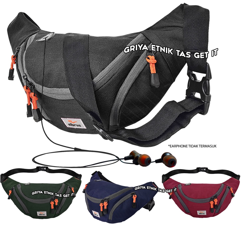 ELBRUS Waistbag Tas Pinggang Pria Selempang Soren Cowok