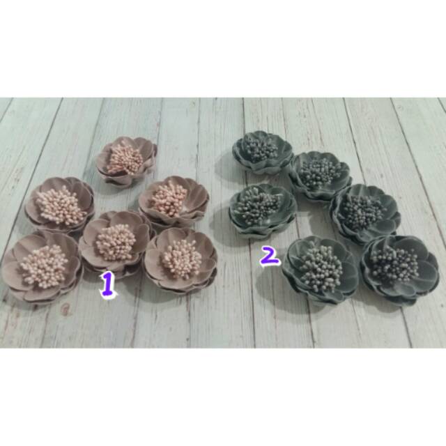 Aplikasi bunga suede import