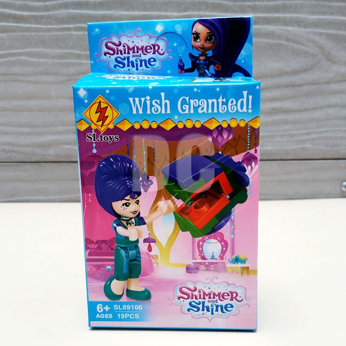 Mainan Anak SLtoys Lego Bricks Shimmer and Shine 6in1 | Lego Blocks Shimmer&amp;Shine Mini Figure Isi 6