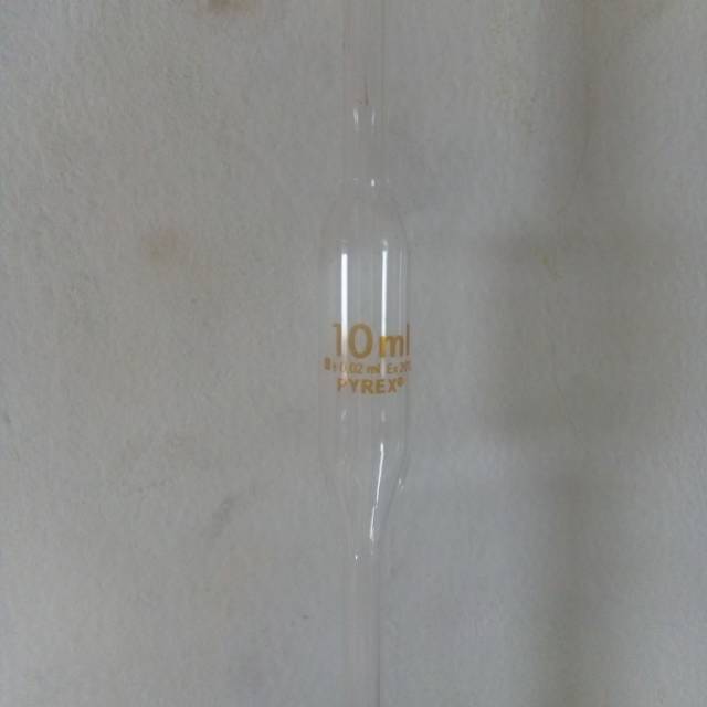 Jual Pipet volume/pipet gondok 10 ml class A PYREX Shopee Indonesia