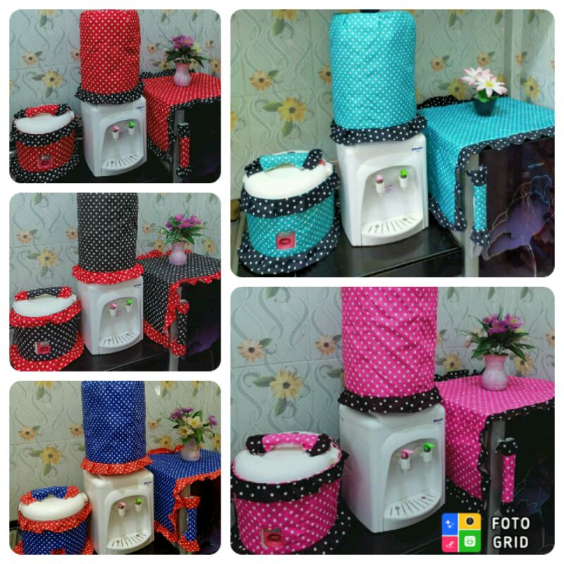 TUTUP GALON,KULKAS DAN MAGIC COM MOTIF POLKADOT