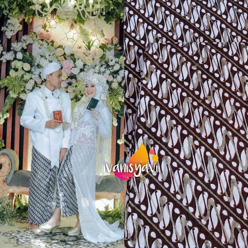 Sepasang Jarik Pengantin Instan - Motif Lereng tanggung