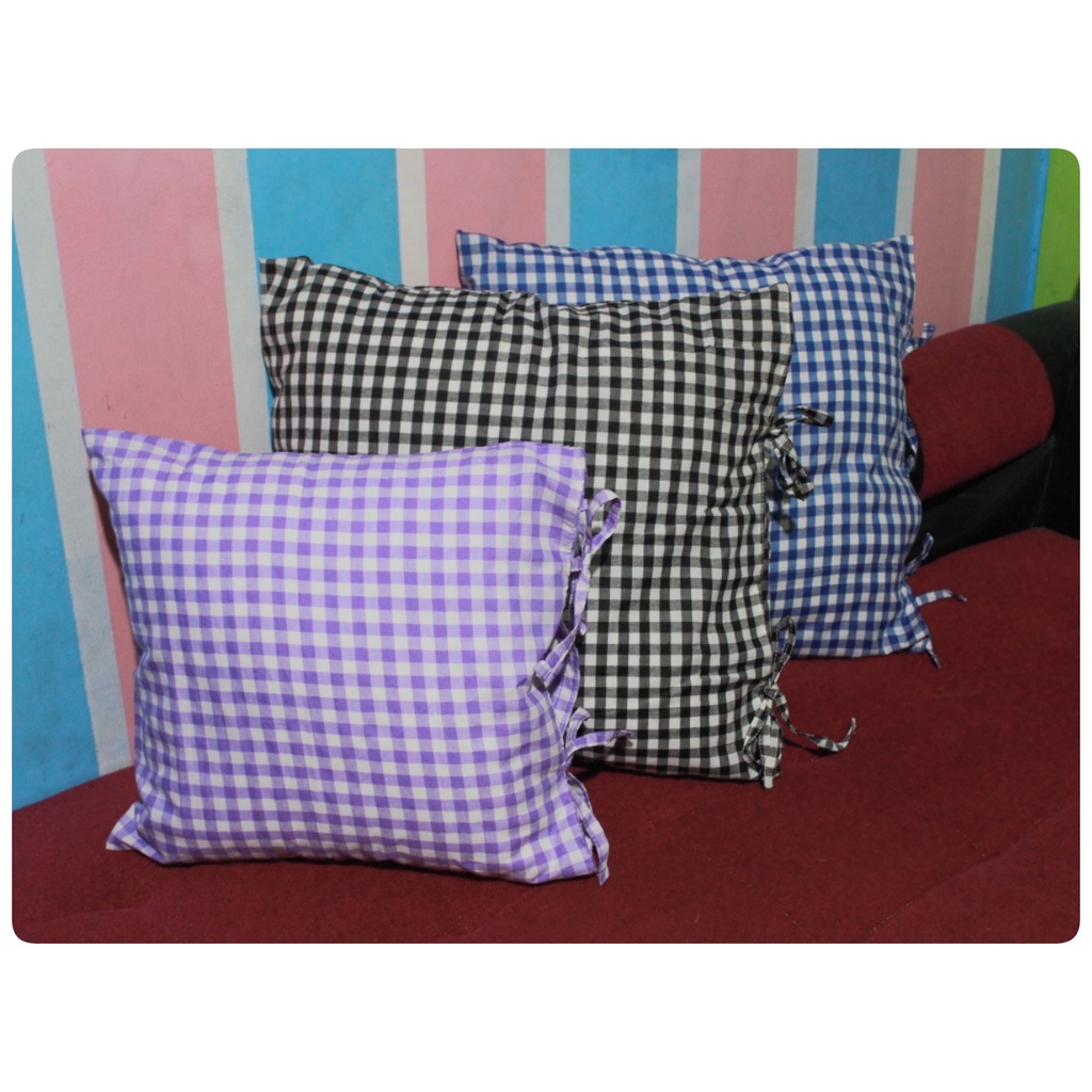 Sarung Bantal Sofa/Sopa TALI Motif Kotak-kotak Cantik Estetik Unik Kekinian Uk 40x40 cm dan 50x50 cm dari Ismi Store