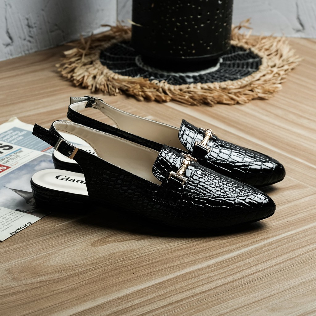 Crocomelo Mules Black