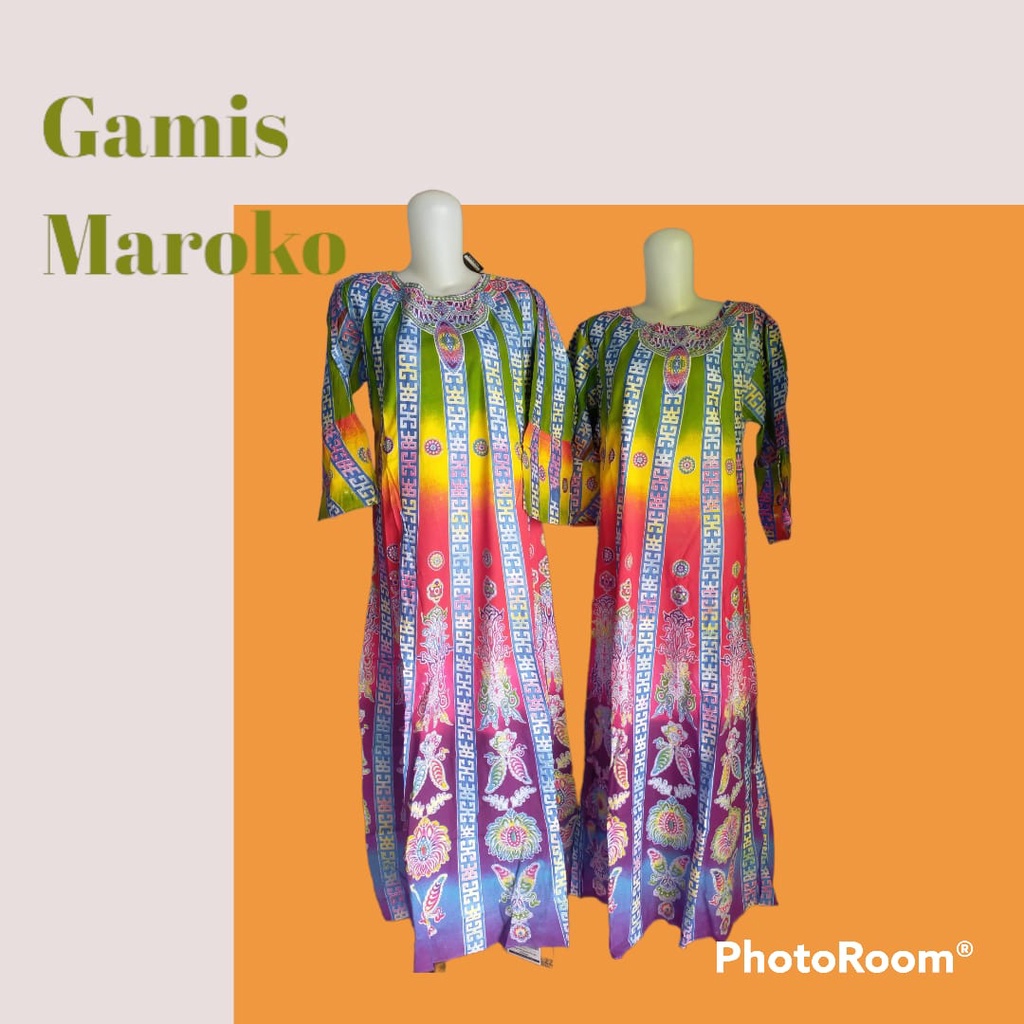 Gamis Maroko Pelangi