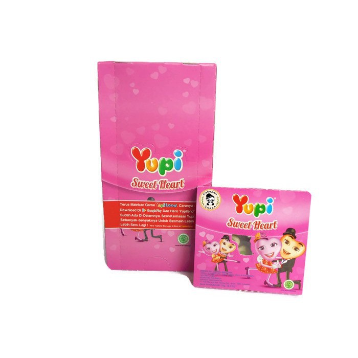 

BOX Yupi Sweet Heart Jelly Permen Jelly Berbentuk Hati - 12pcs x 15gr