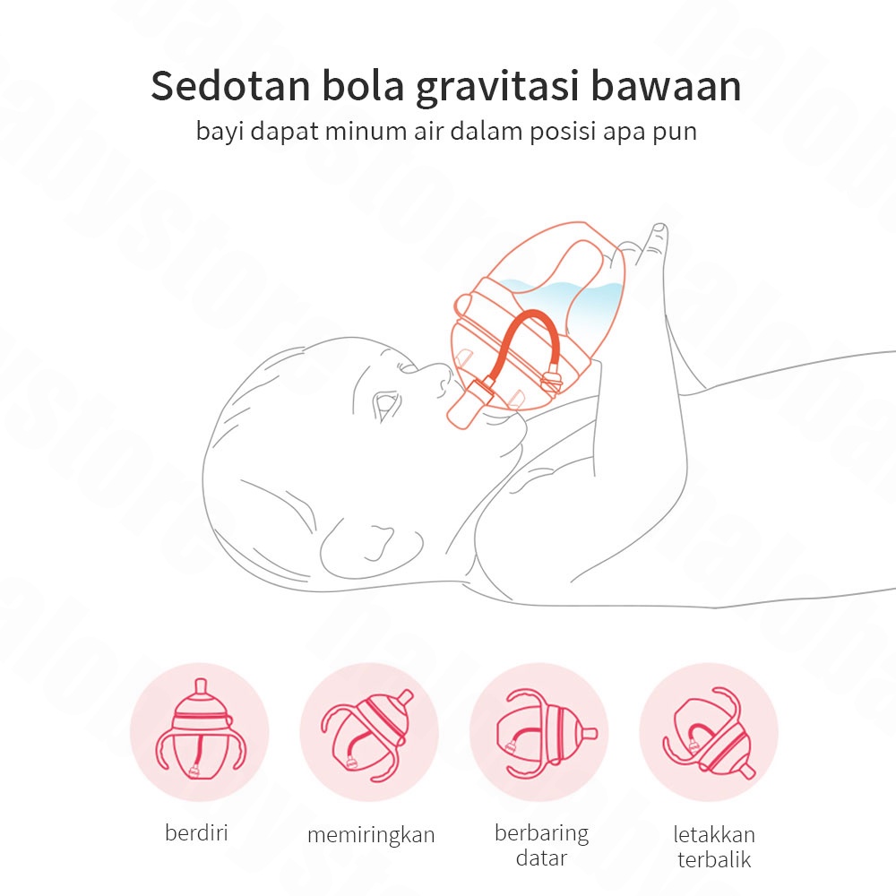 Halobaby PIKO BELLO dengan pegangan botol susu bayi PIKO BELLO/botol susu silikon bayi