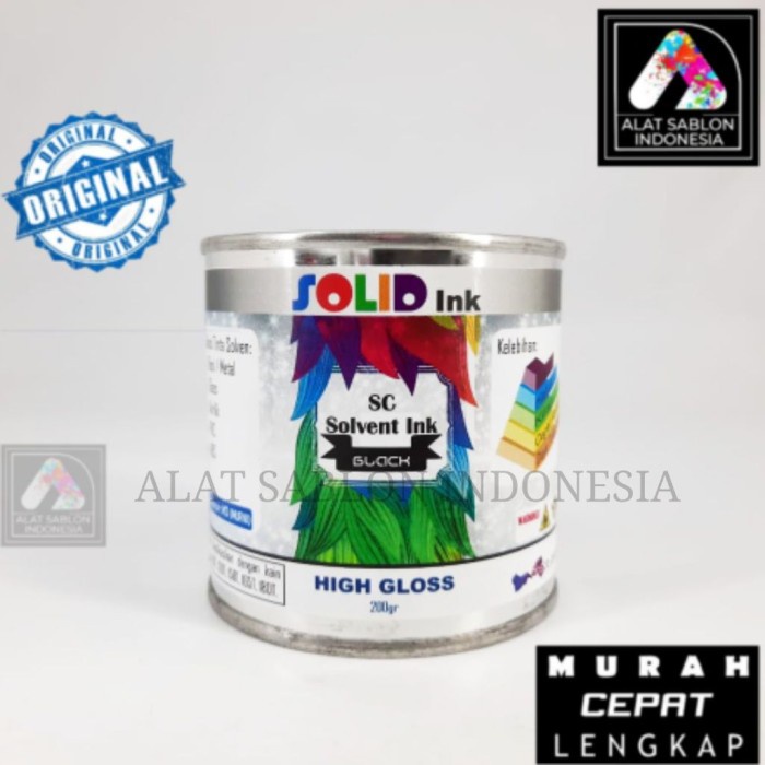 

Terbatas Tinta Sablon Besi/ Gelas Kaca 200Gr Black Hitam Basis Minyak Solvent Limited