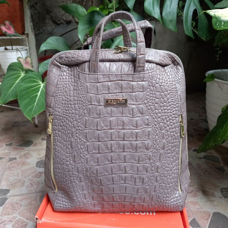 Preloved Tas Ransel kulit Croco