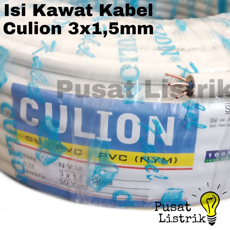 Kabel NYM 3x1,5 50Yard SNI Culion Kabel Listrik Kawat Tembaga 3x1.5 50Y