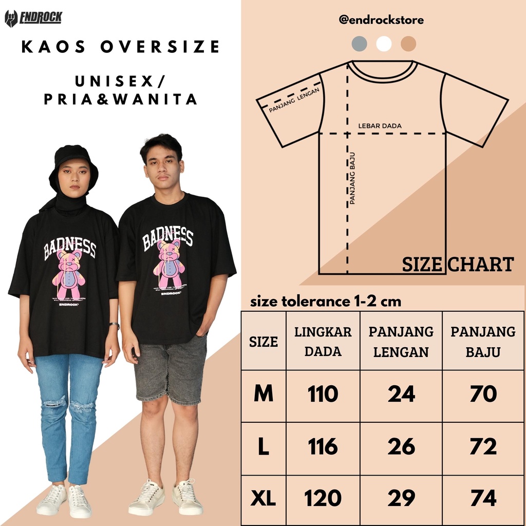 Kaos Oversize Original Endrock Tema Barbed Wire