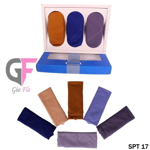 GIOFLO Sapu Tangan Katun Kombinasi Warna Isi 6 PCs Multicolor / SPT 17