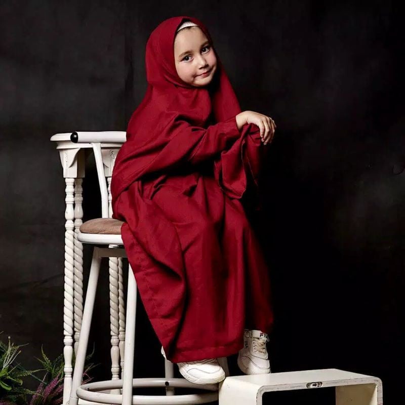 HEMAT Gamis set syar'i polos anak anak