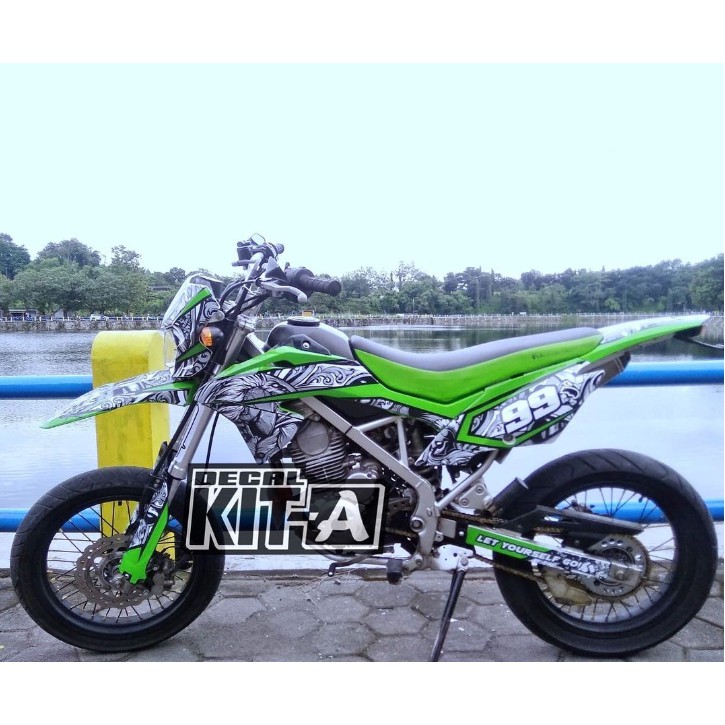 Decal Stiker Klx Bf 150 Dekal Striping Sticker New Klx Bf Extreme Dekal Klx 150 G Hijau Klx