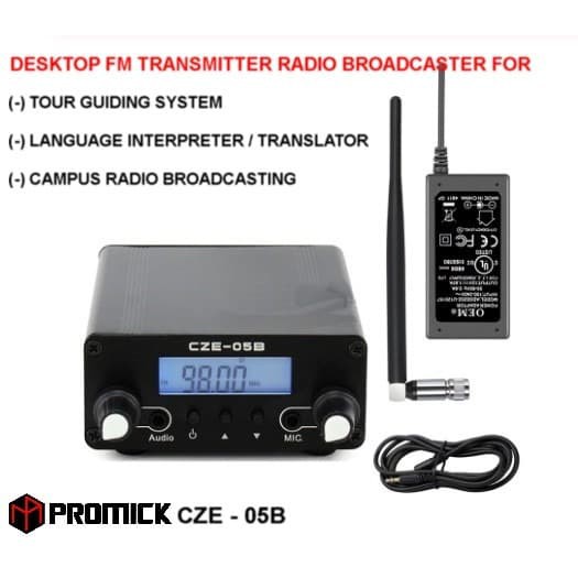 FM TRANSMITTER RADIO BROADCASTING PORTABLE DESKTOP - PROMICK CZE-05B