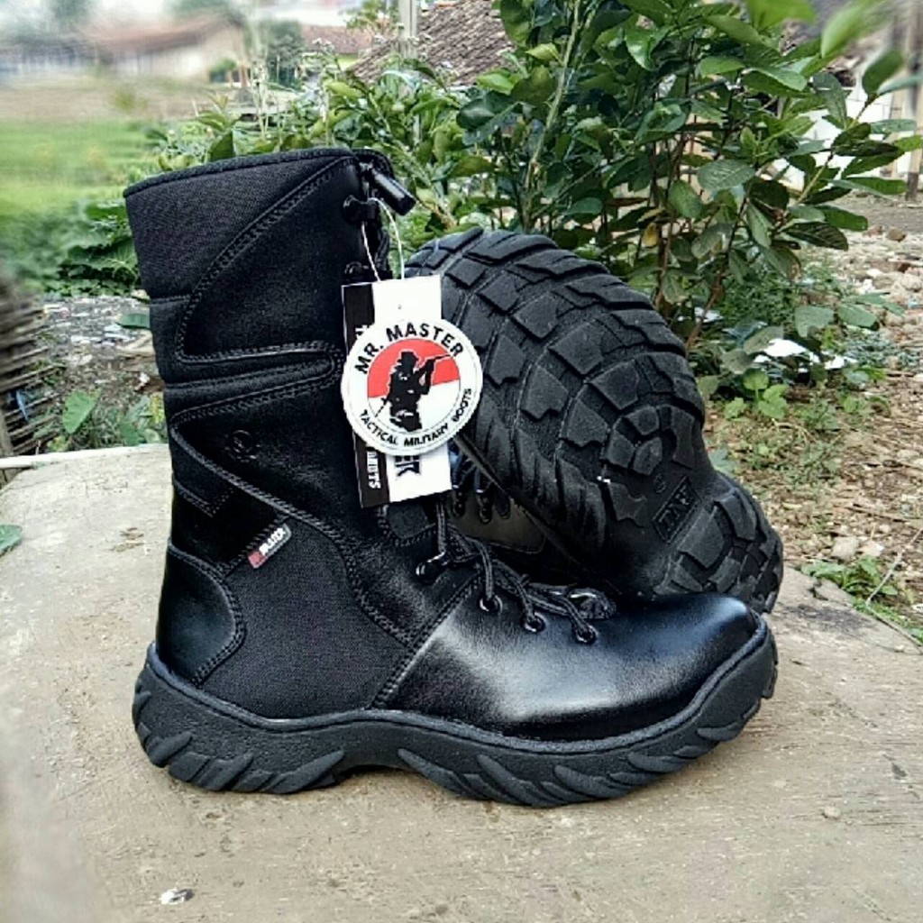 SEPATU PDL NINJA KULIT ASLI MERK MR MASTER SEPATU PDL TNI POLRI SEPATU PDL SECURITY SATPAM