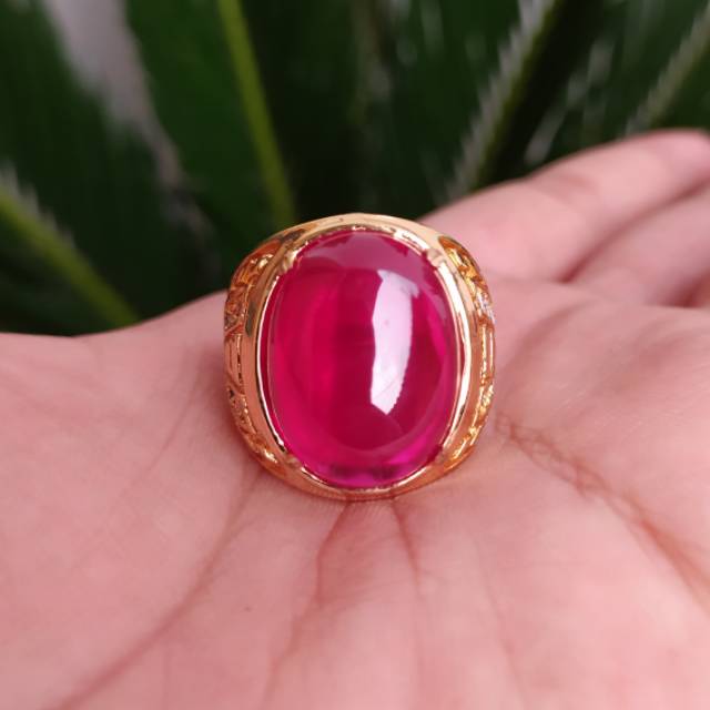Cincin batu akik merah siam bangkok (Z)