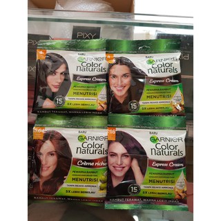  Garnier  Color Naturals Cat  Rambut  Sachet  Express Cream 