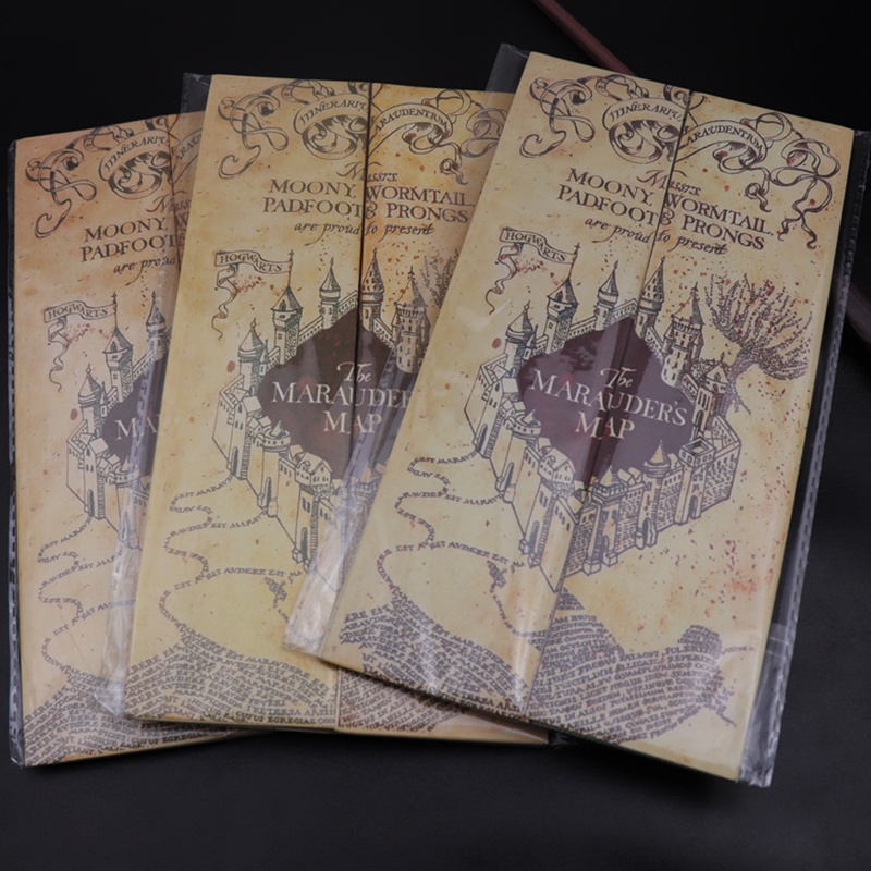 (Happy) Mainan Peta Marauder 's Map 77cm X 22cm Untuk Hadiah Natal / Ulang Tahun