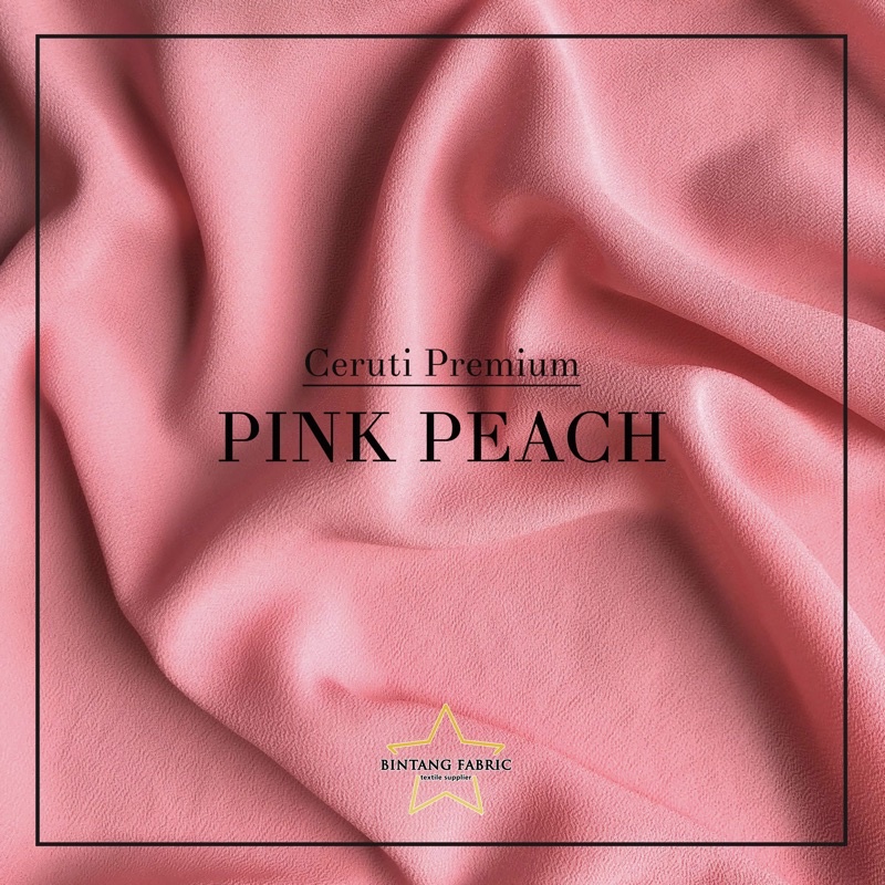 Bahan Kain Ceruti Ceruty Baby doll Premium 1/2 meter-Pink Peach