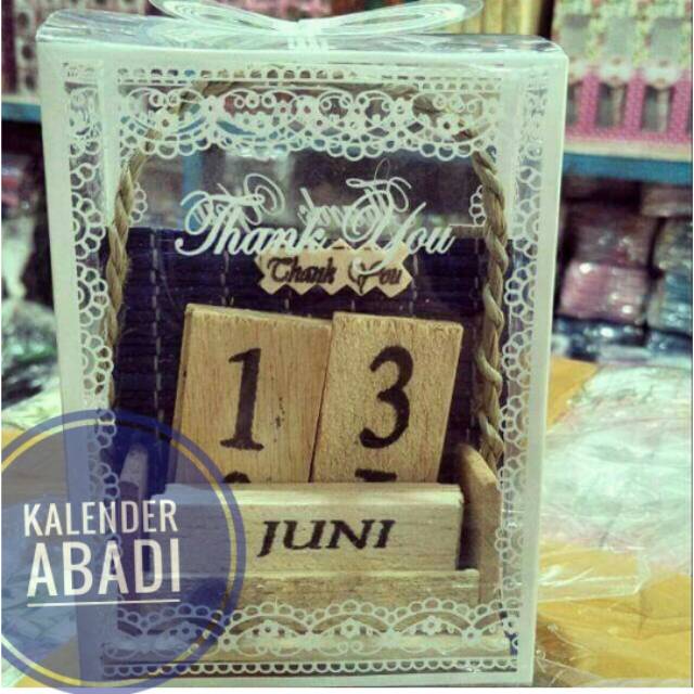 SOUVENIR KALENDER ABADI KEMAS MIKA MOTIF - SOUVENIR KAYU - RUSTIC - HOMEDECOR - SOUVENIR NIKAH