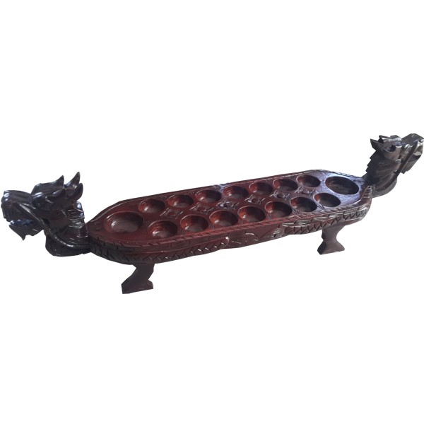 TilaVie Dragon Mancala - Dakon Kepala Naga - Kayu Jati