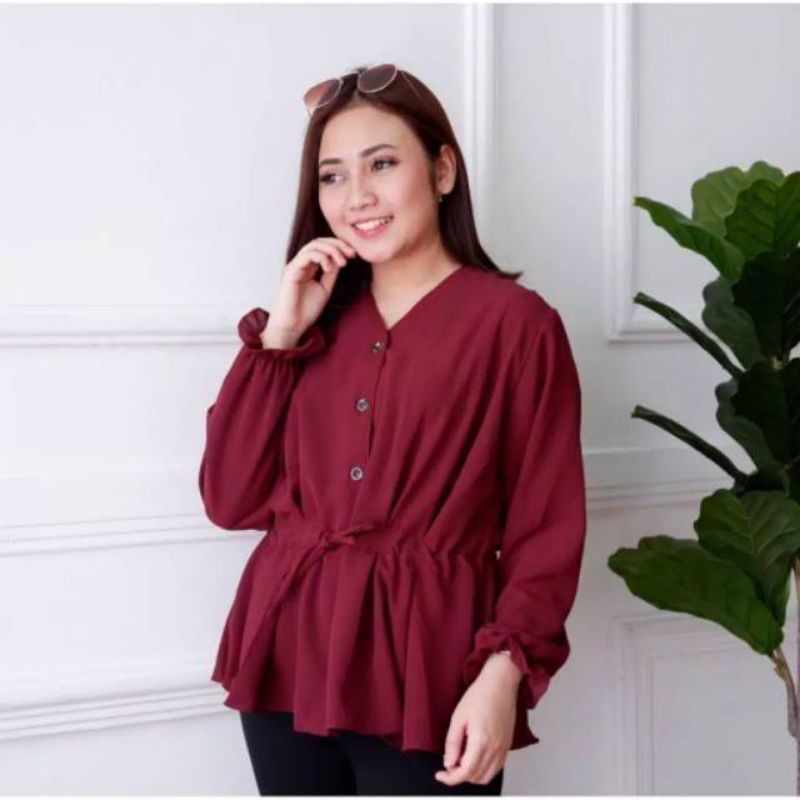 KIARA BLOUSE//BLOUSE TALI DEPAN:Ld 100cm Pj:65cm