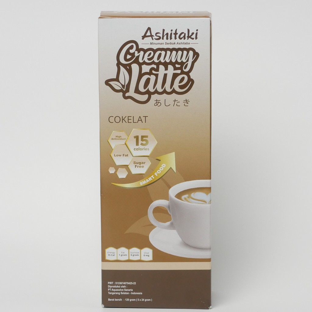 Ashitaki Creamy Latte Cokelat 120gr (5x24g) (Low Fat &amp; Sugar Free)