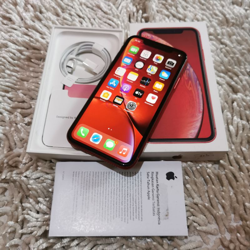 iPhone XR 128GB resmi iBox fulset normal semua