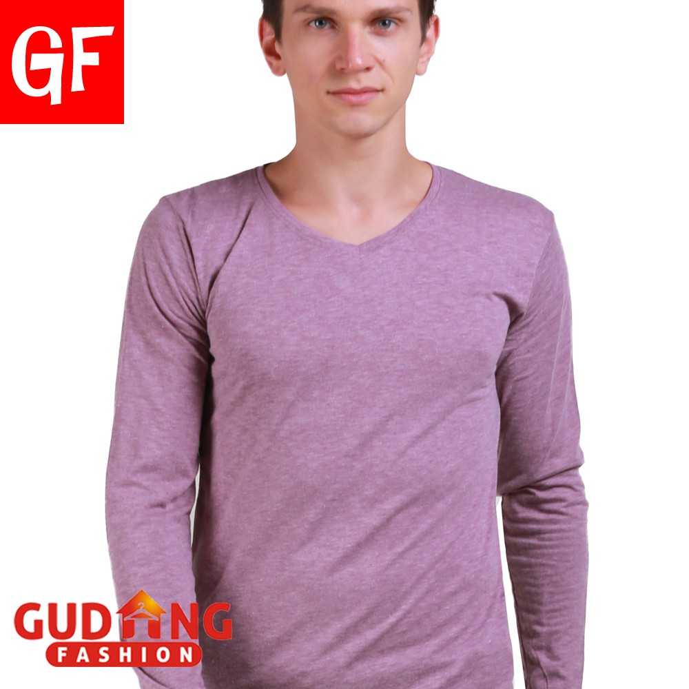 Kaos Pria Panjang Basic Spandek Merah Muda – PAN 849