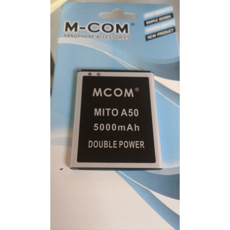 Battery Batre Baterai Double Power Mcom Mito A50 BA-00046 BA00046