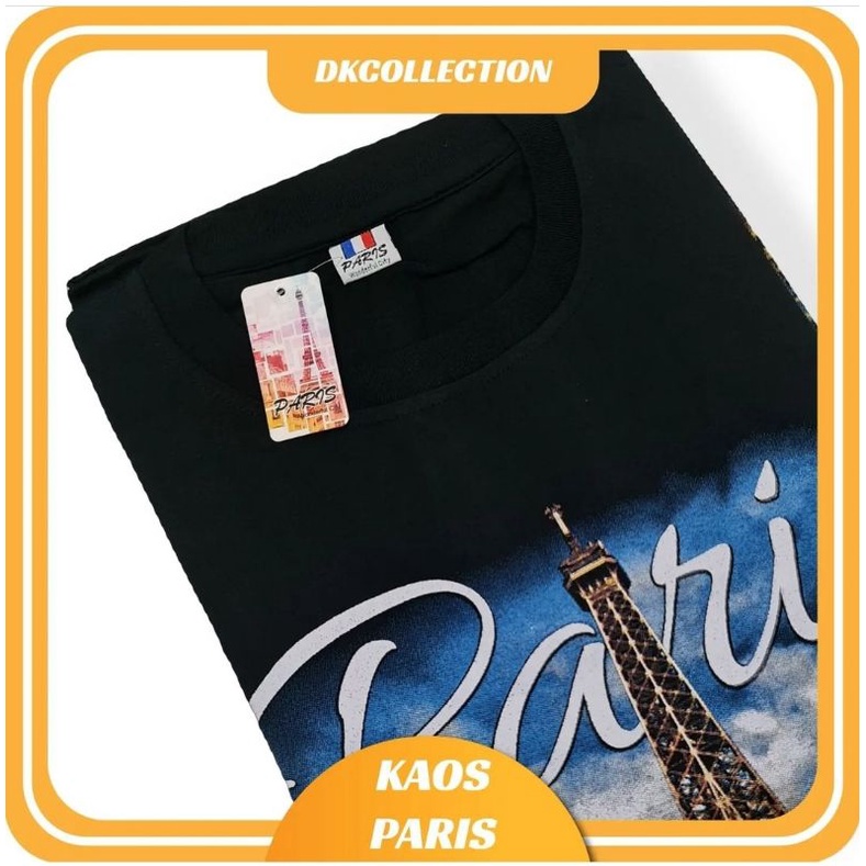 Kaos paris hitam baju paris oleh oleh paris souvenir negara paris perancis eropa