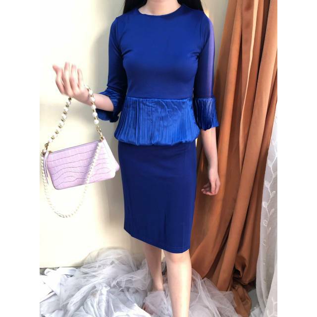 Dress Bodycon plisket Ken-129