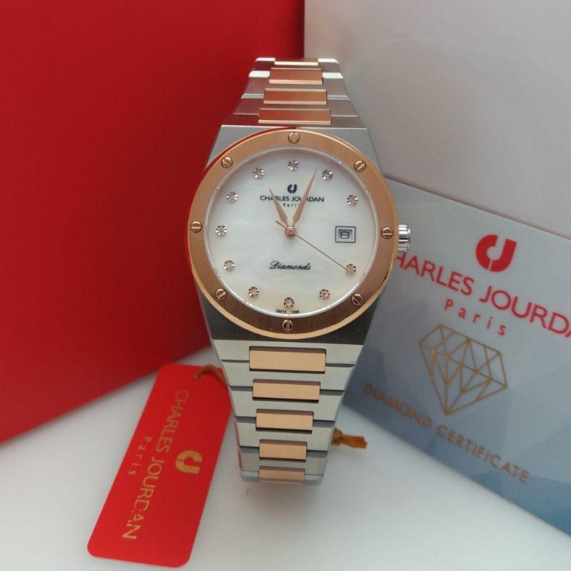 Charles Jourdan CJ1096 jam tangan/arloji pria original Paris