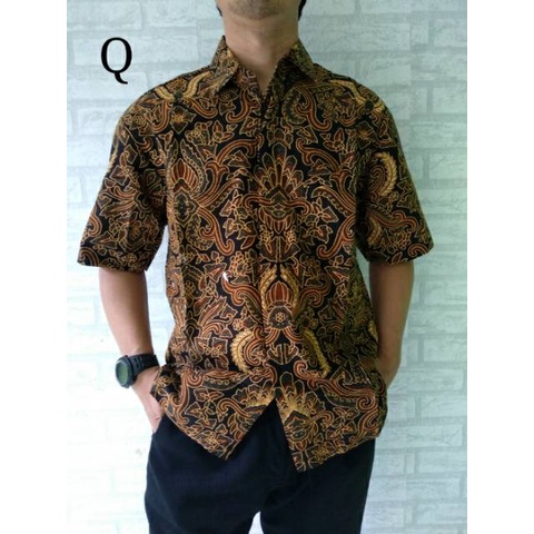 Hem Pria Batik  Kemeja Kerja Seragam Batik size M, L, XL, 3L,4L,5L