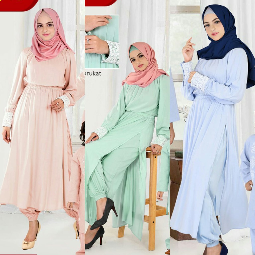 gc sr 17182 gamis dewasa busana muslim syari