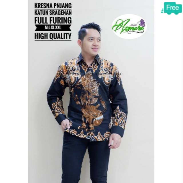 Batik Pria SOLO SRAGENAN Kresna panjang katun sragenan MOTIF TERBARU