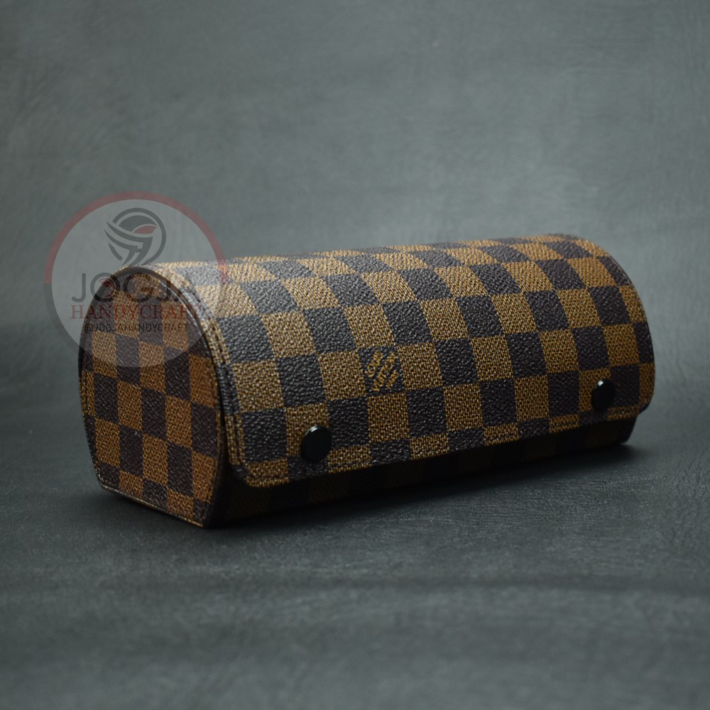 Traveller Watch Case Tube / Tempat Jam Tangan Sport Isi 3 Damier