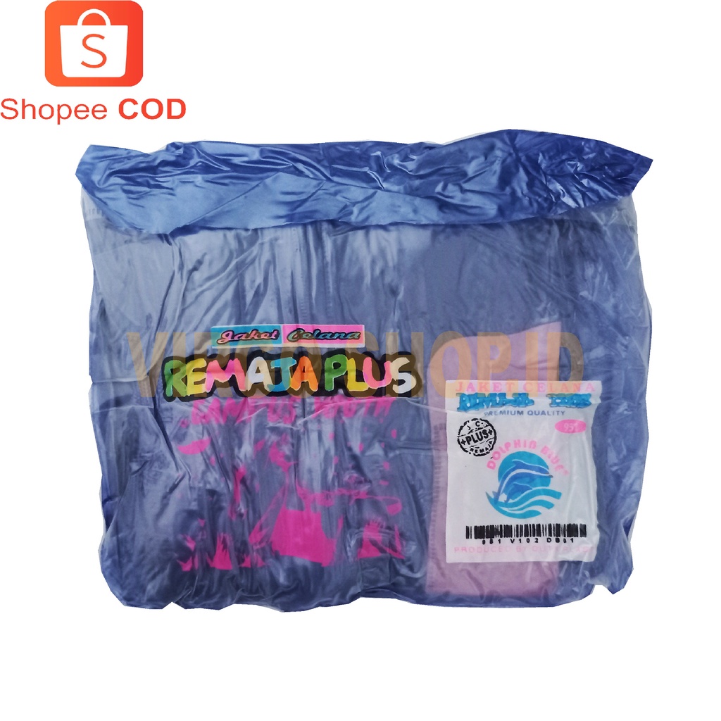 Jas Hujan Dolphin Blue 951 Remaja Plus Setelan Celana / Jas Hujan Remaja / Jas Hujan Karet / Jas Hujan Setelan / Jas Hujan Jaket Celana / Mantel Hujan / Mantel / Jas Ujan / Jaket